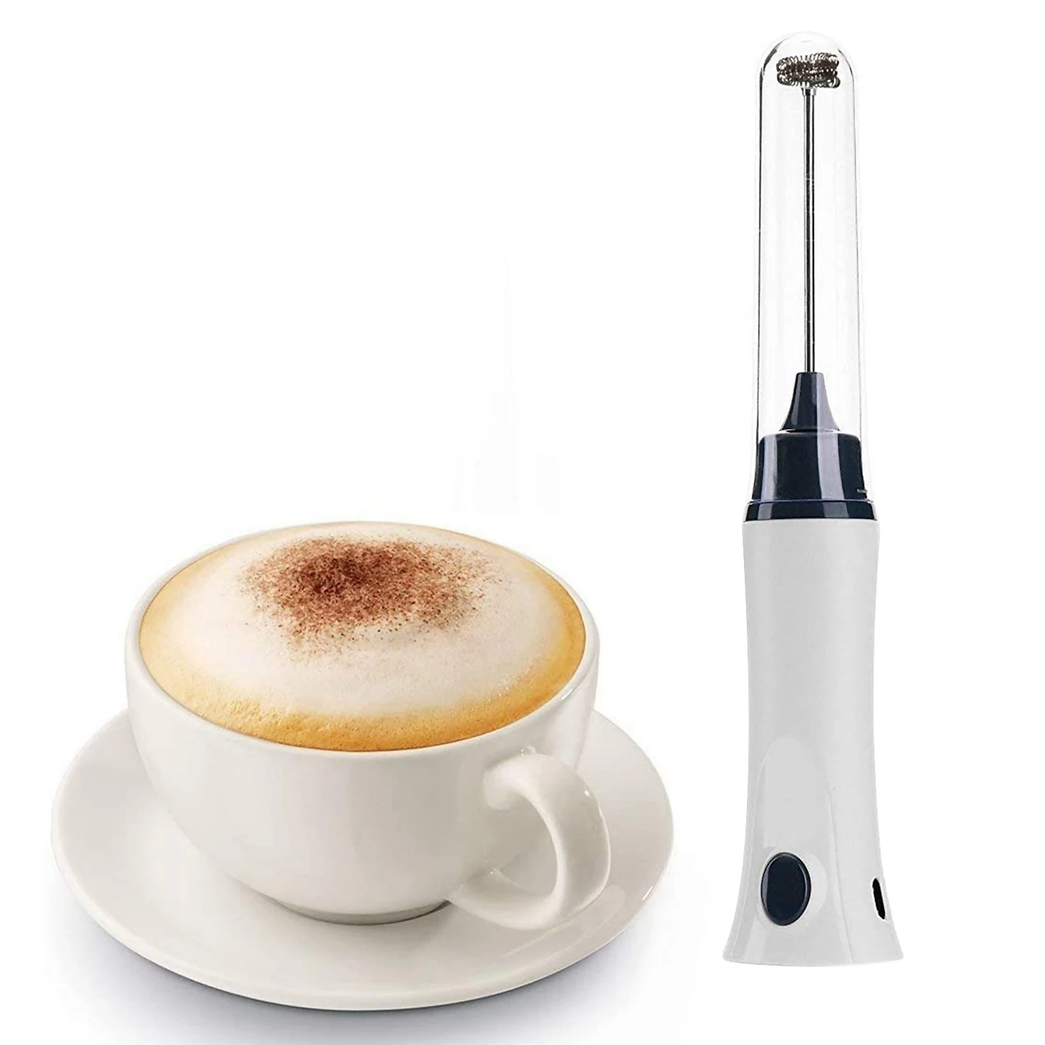 Handheld Electric Coffee Mixer Automatic Milk Foamer Egg Beater With Cover-KD101
